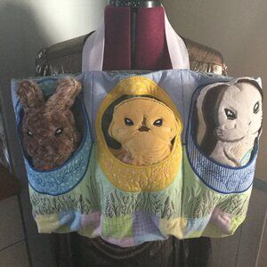 Handmade Easter Pocket Bag with Plush Toys – Adorable Gift for Kids! 20W 12H